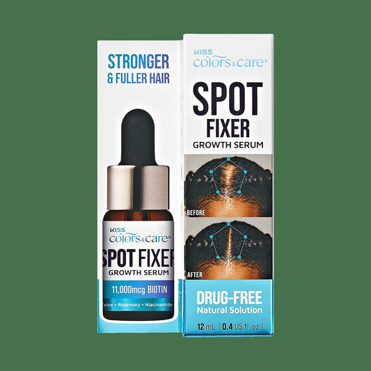 Kiss Colors & Care Healthy Hair Fixation Trio - Spot Fixer Growth Serum | Biotin & Caffeine Infused, Targeted Spot Treatment, Hair Care