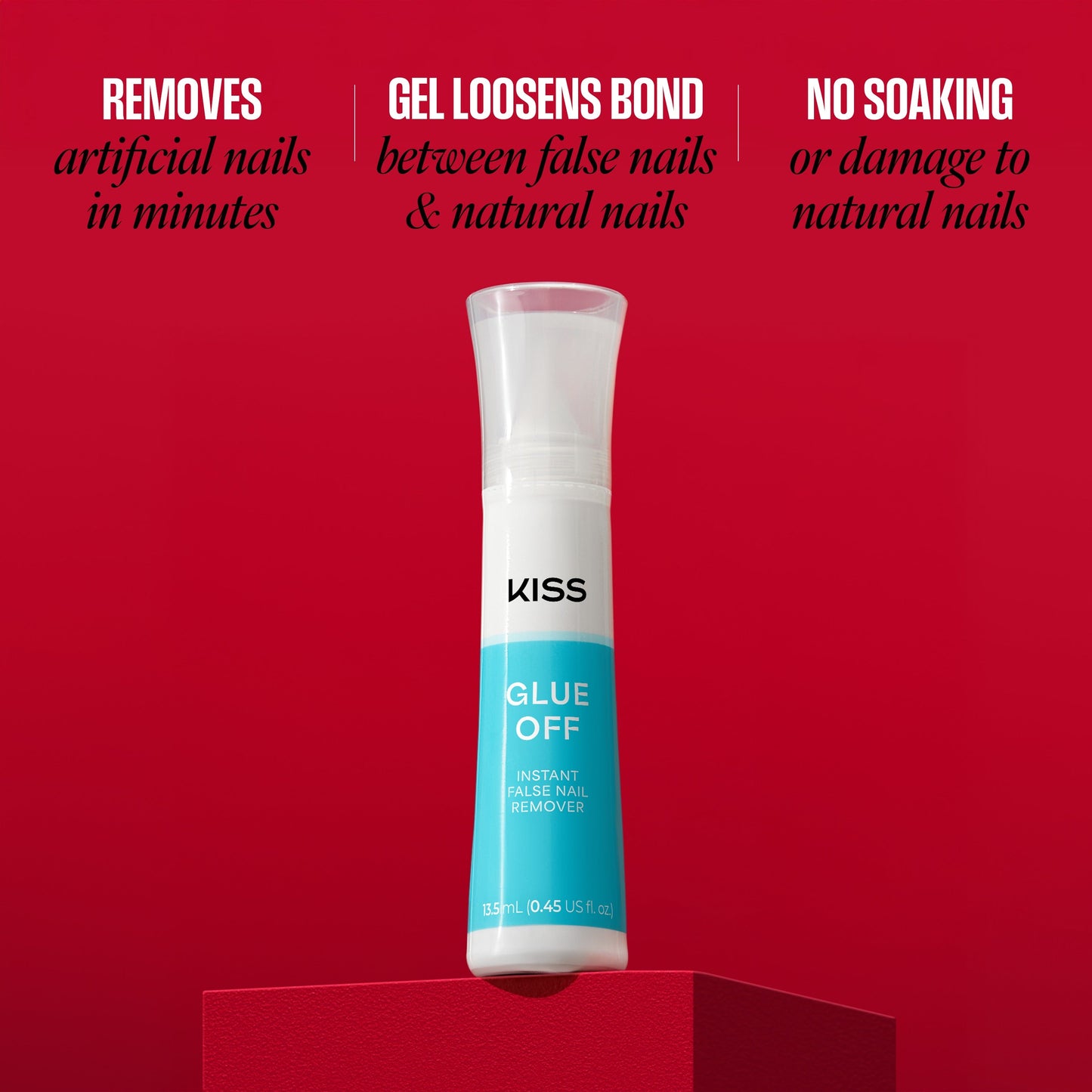 Kiss Glue OFF Press On Fake Nails Remover | No Soaking, No Damage To Natural Nails