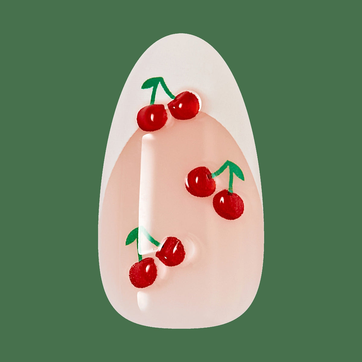 Impress Design No Glue Fake Press On Nails - Coast | French Design, White & Red, Medium, Almond, Manicure