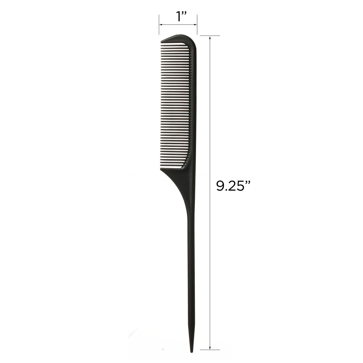 Kiss Colors & Care Professional Carbon Fiber Rat Tail Comb | Parting Comb