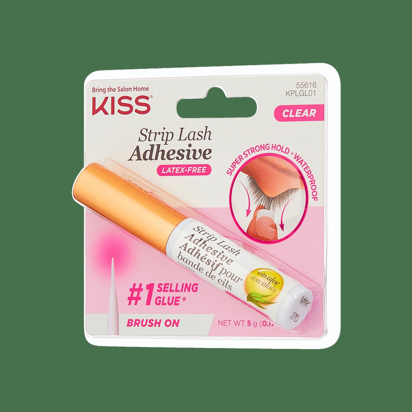Kiss Strip Lash Adhesive - Clear | False Eyelash Glue, Strip Lash Adhesive, Latex Free