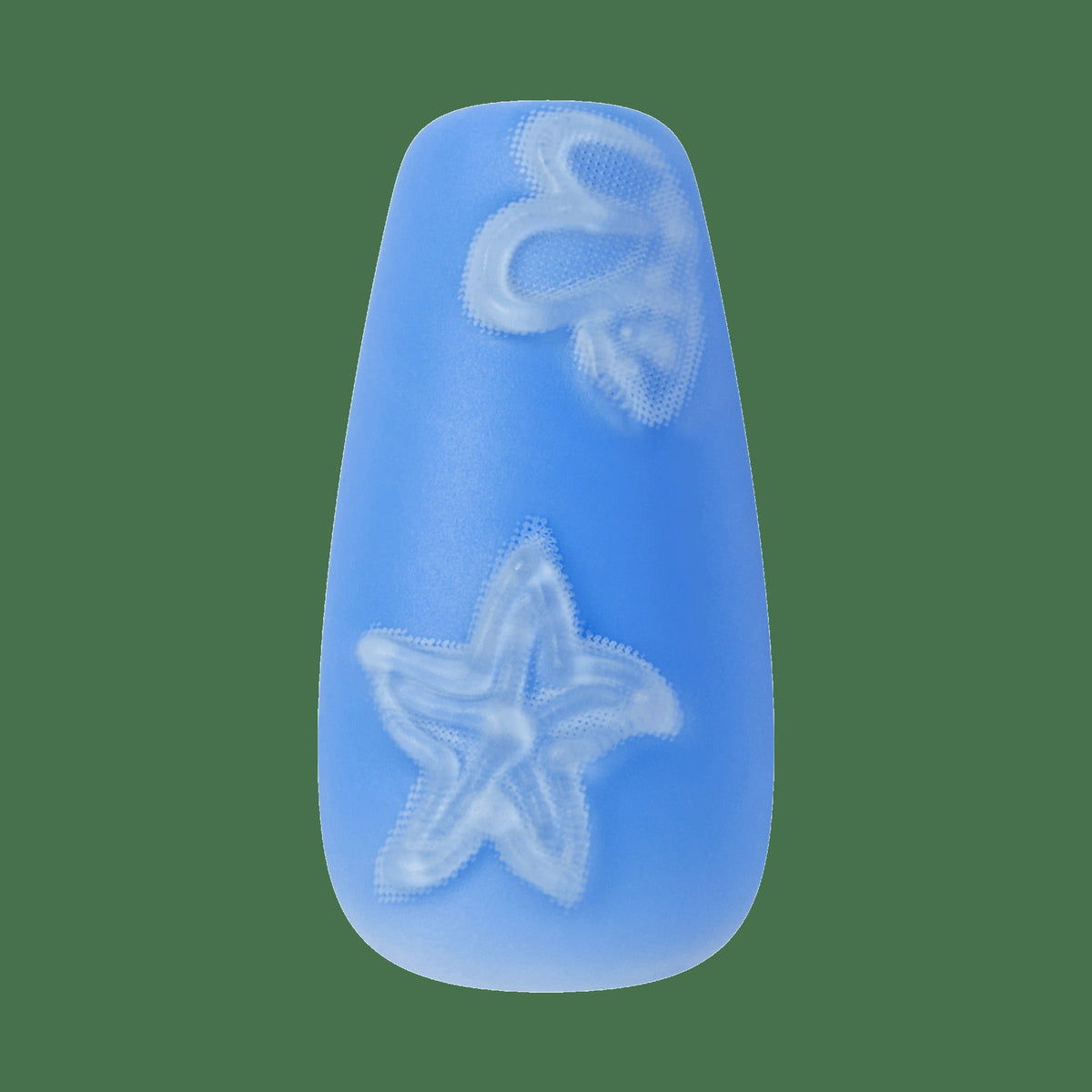 Kiss Glam Jeweled Press On Fake Glue Nails - Sunseeker | 3D & Jewel Design, Blue, Medium, Coffin