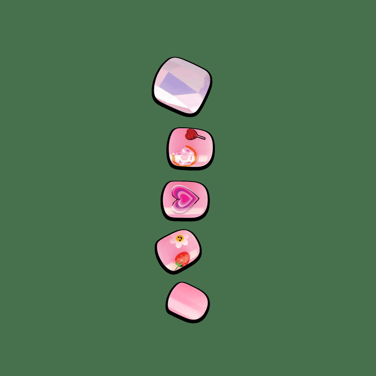 Impress Mini Nail Artist Kit No Glue Fake Press On Nails - Wannabe U | Design, Pink, Kids, Squoval, Manicure