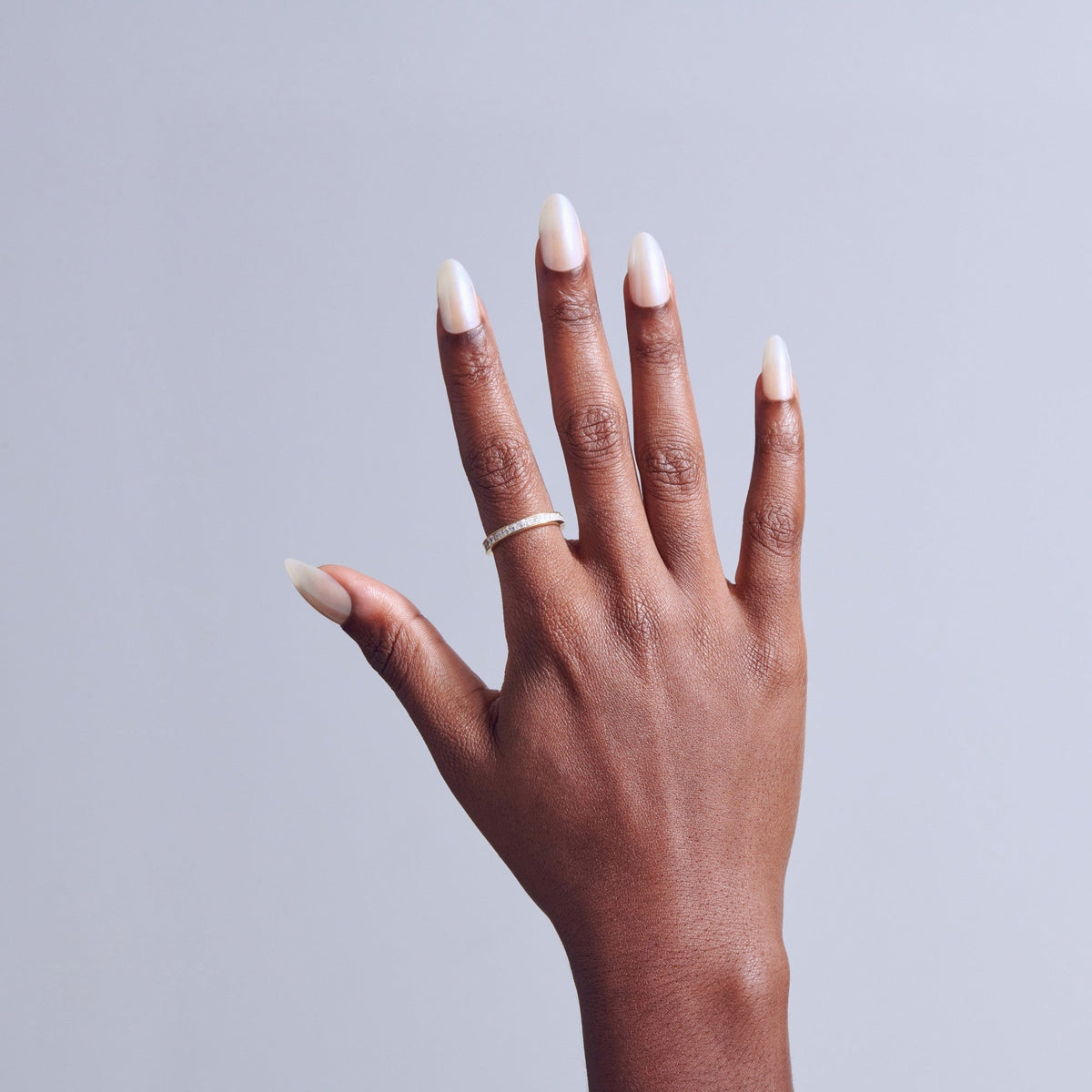 Kiss Glam Embellished Press On Fake Glue Nails - Dive | Design, Neutral, Medium, Almond