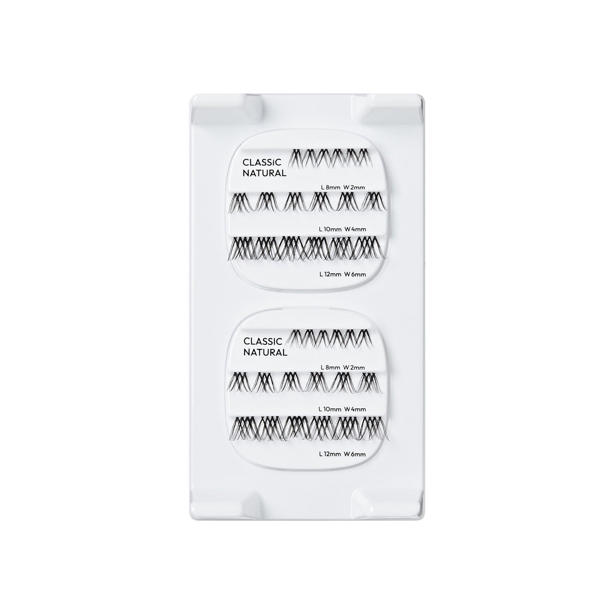 Falscara Studio Mini Refill Pack - Classic Natural | DIY False Lash Extensions, Cluster Lash, Wispy Lashes, 36 Wisps, 8mm-12mm