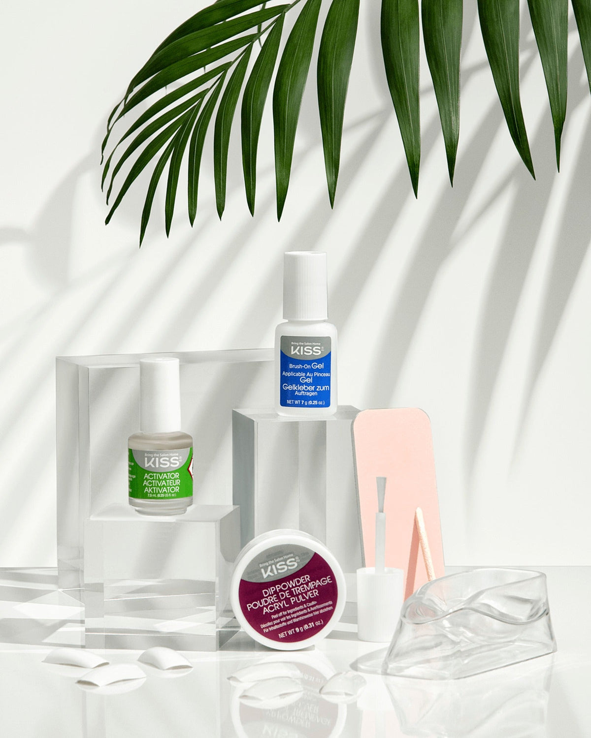 Kiss Salon Dip Professional Dipping System | 40 French & Natural Acrylic Tips, Starter Kit, Salon Dip, Dip Powder