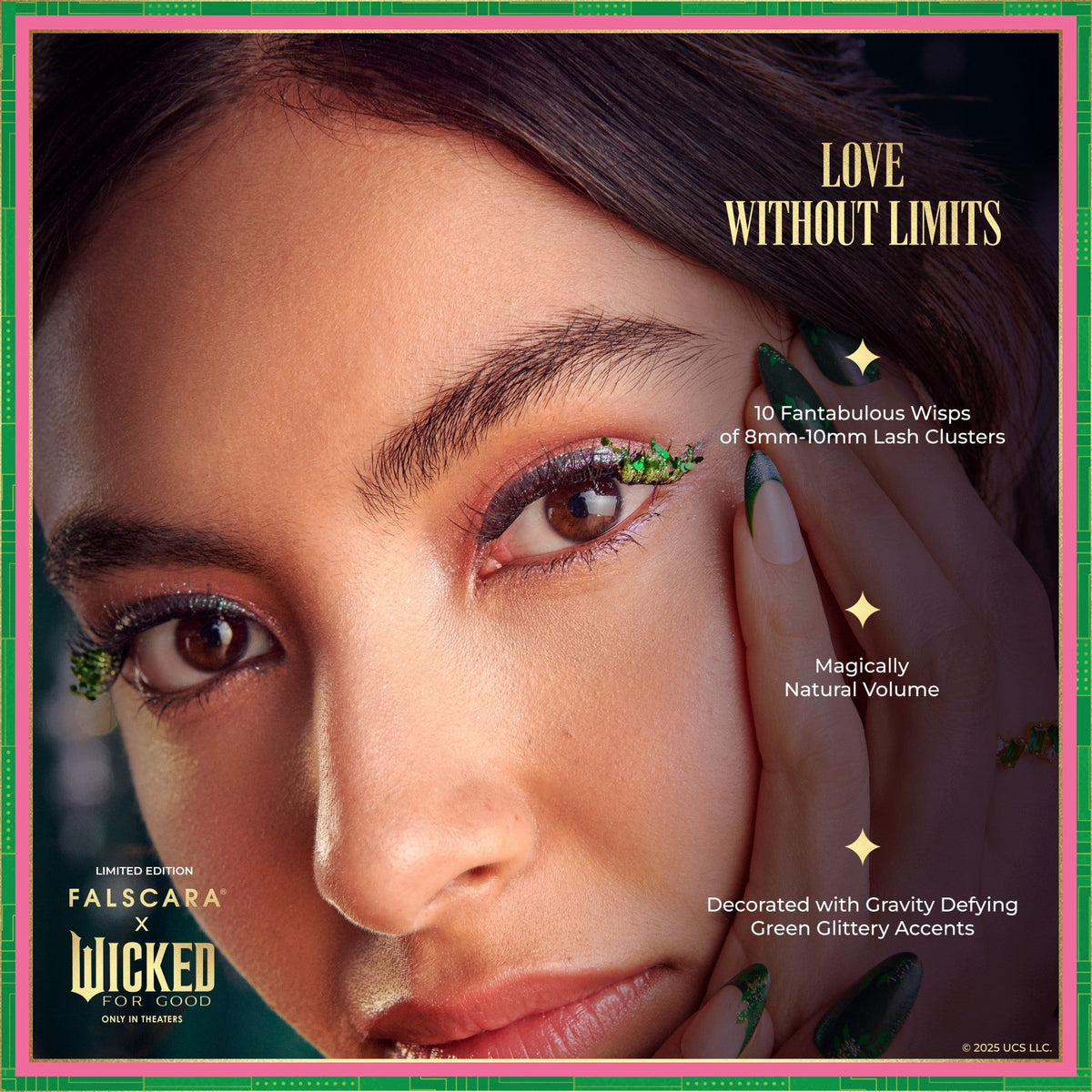 Falscara X WICKED: FOR GOOD | Love Without Limits | DIY False Lash Extensions, Natural, Cluster Lash, Wispy Lashes, 10 Wisps, 8mm-10mm