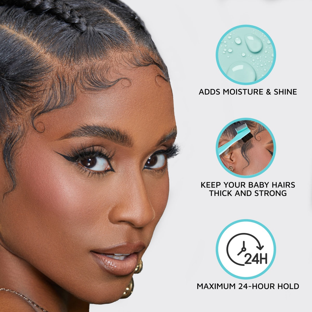 Kiss Colors & Care Edge Fixer Gel - Pineapple | Edge Control, Baby Hair Gel, Maximum Hold, Travel Friendly, 30 ml, Hair Care