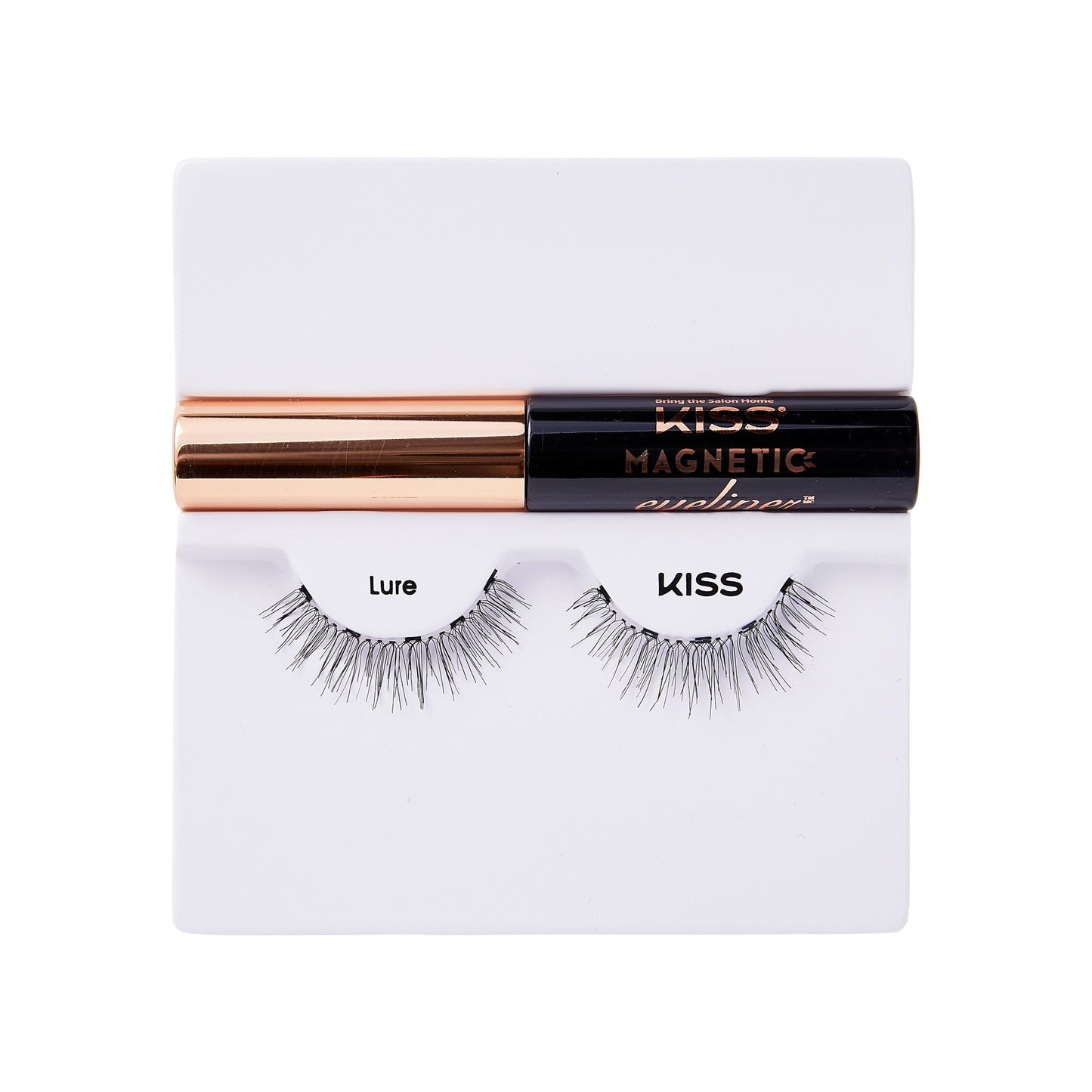 Kiss Magnetic Eyeliner & False Eyelashes - Lure | 1 Pair, Strip Lashes, 12mm