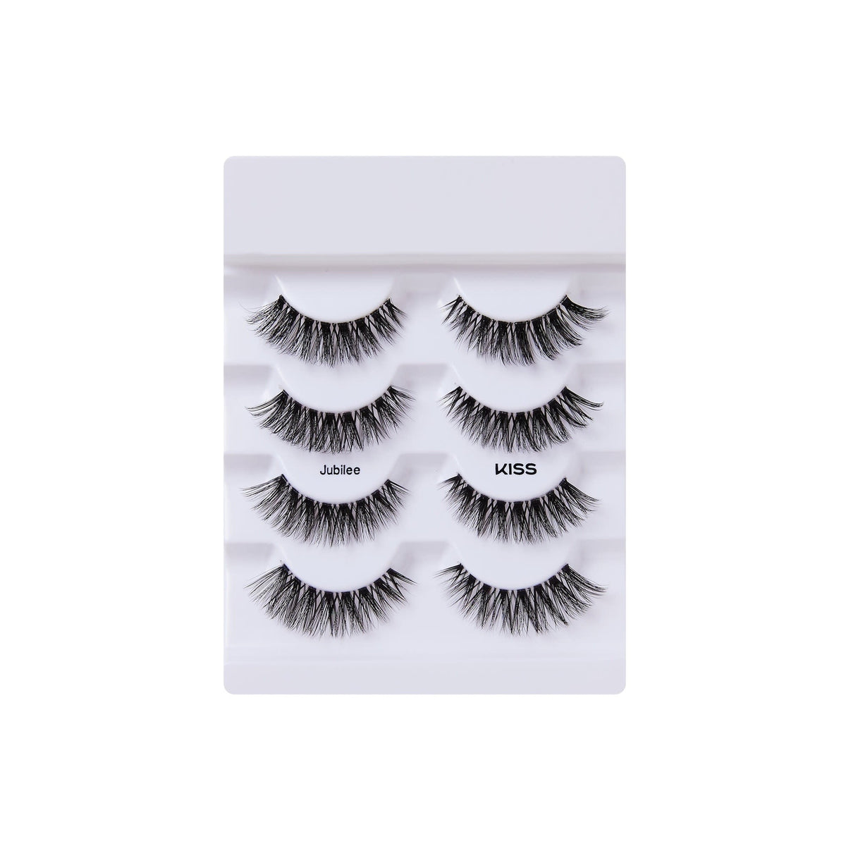Kiss Lash Couture Faux Mink False Eyelashes Multipack - Jubilee | 4 Pairs, Strip Lashes, 10mm