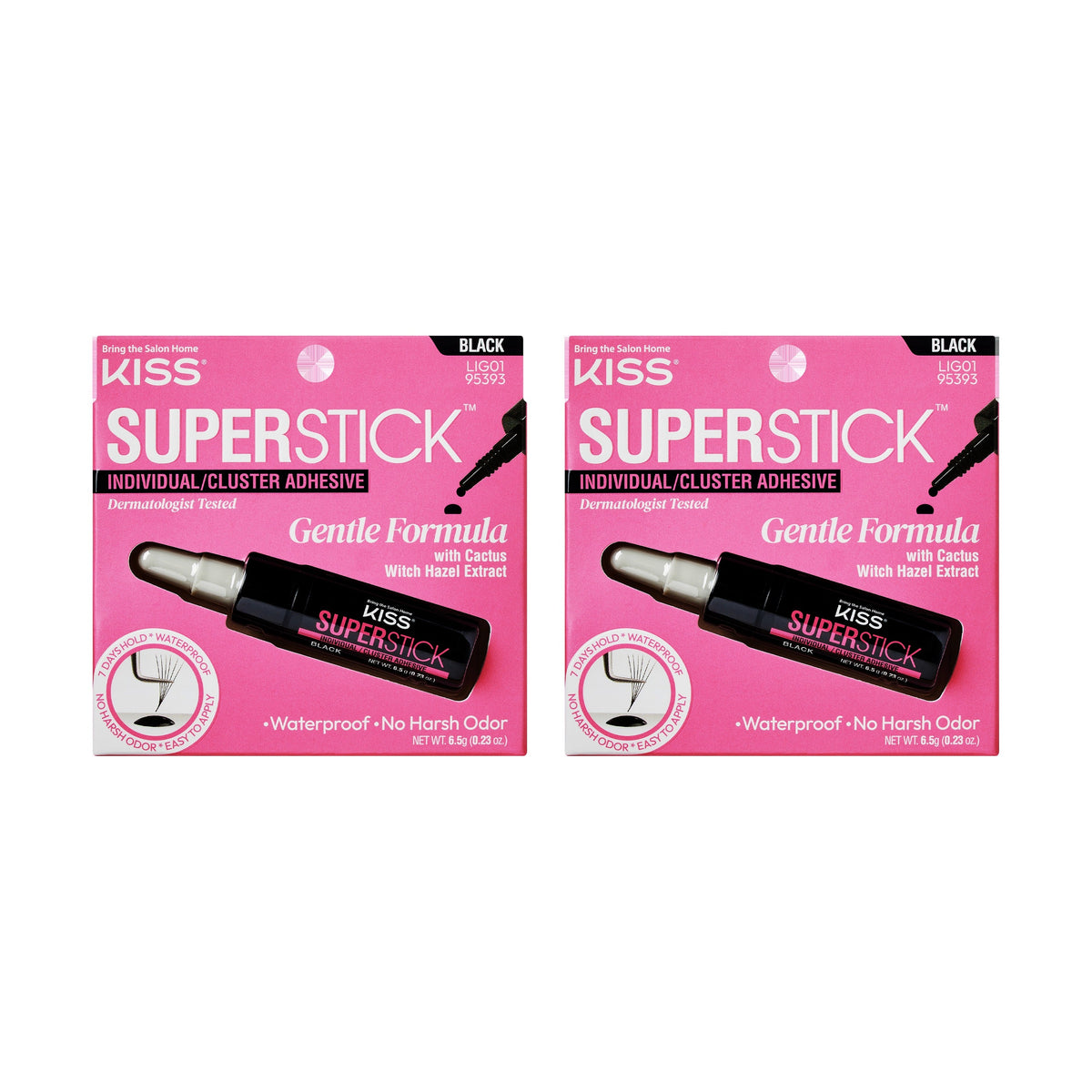 Kiss SuperStick Lash Cluster Adhesive - Black 2- Pack