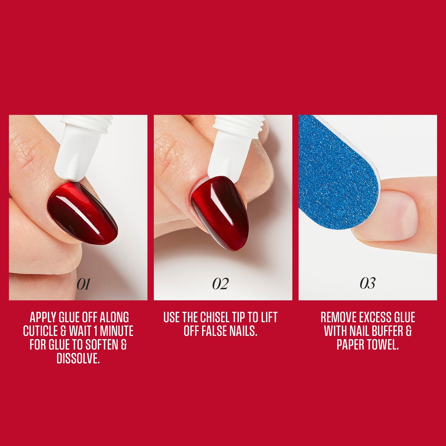 Kiss Glue OFF Press On Fake Nails Remover | No Soaking, No Damage To Natural Nails