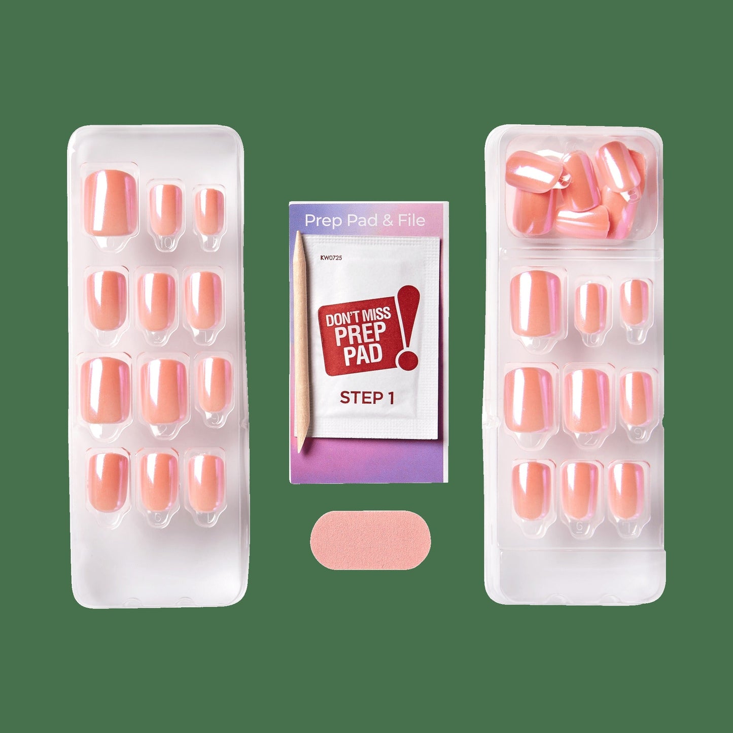 colorFX by Impress No Glue Fake Press On Nails - Satellite | Solid, Pink, Short, Squoval, Manicure
