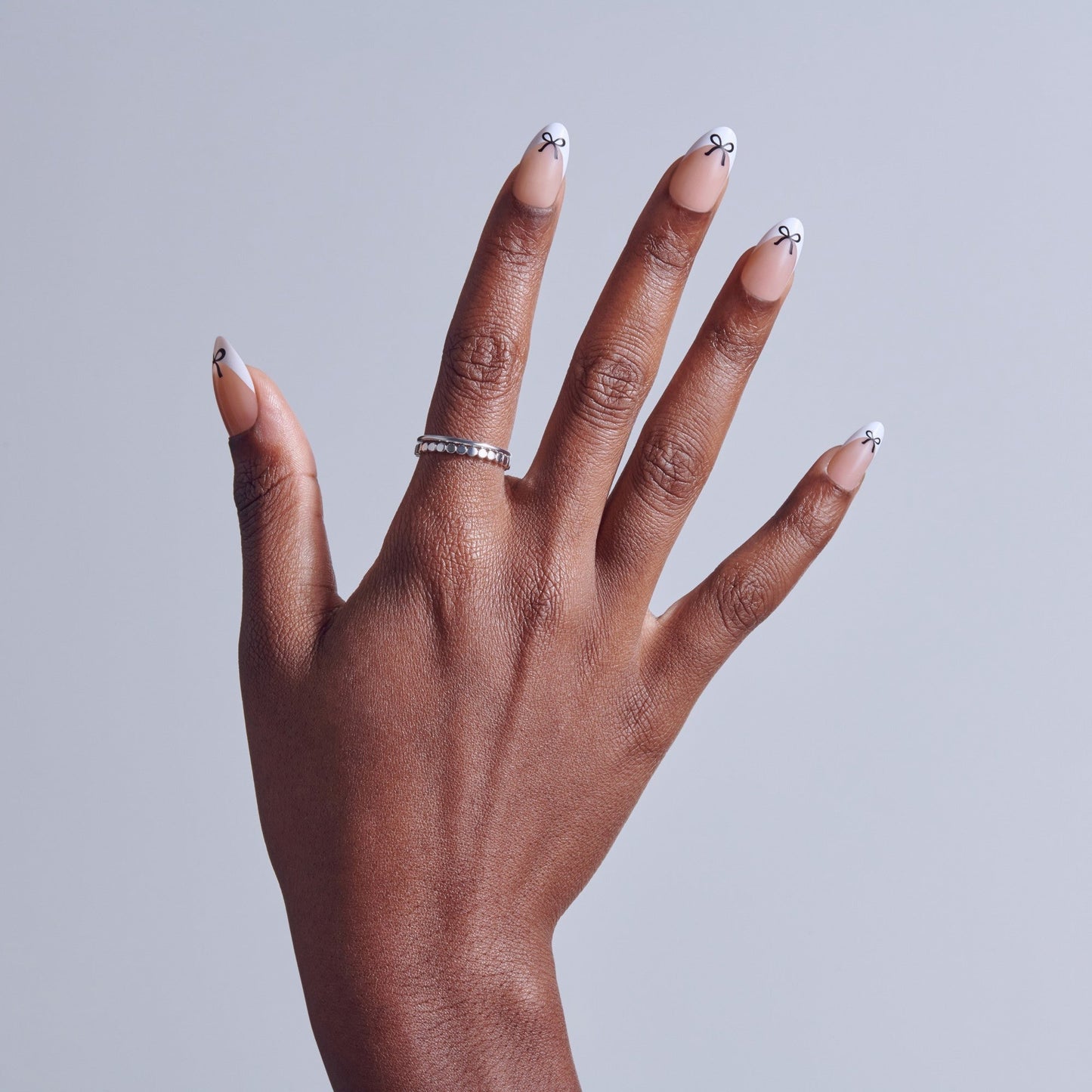 Kiss Core Design Press On Fake Glue Nails - Our Moment | French Tips, White, Medium, Almond