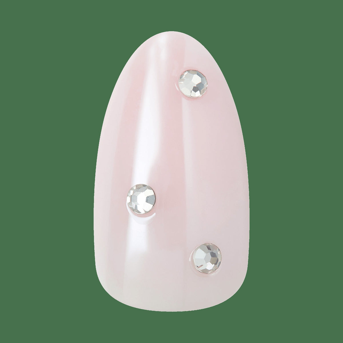 Kiss Glam Jeweled Press On Fake Glue Nails - Candy Dust | 3D & Jeweled, Pink, Medium, Almond
