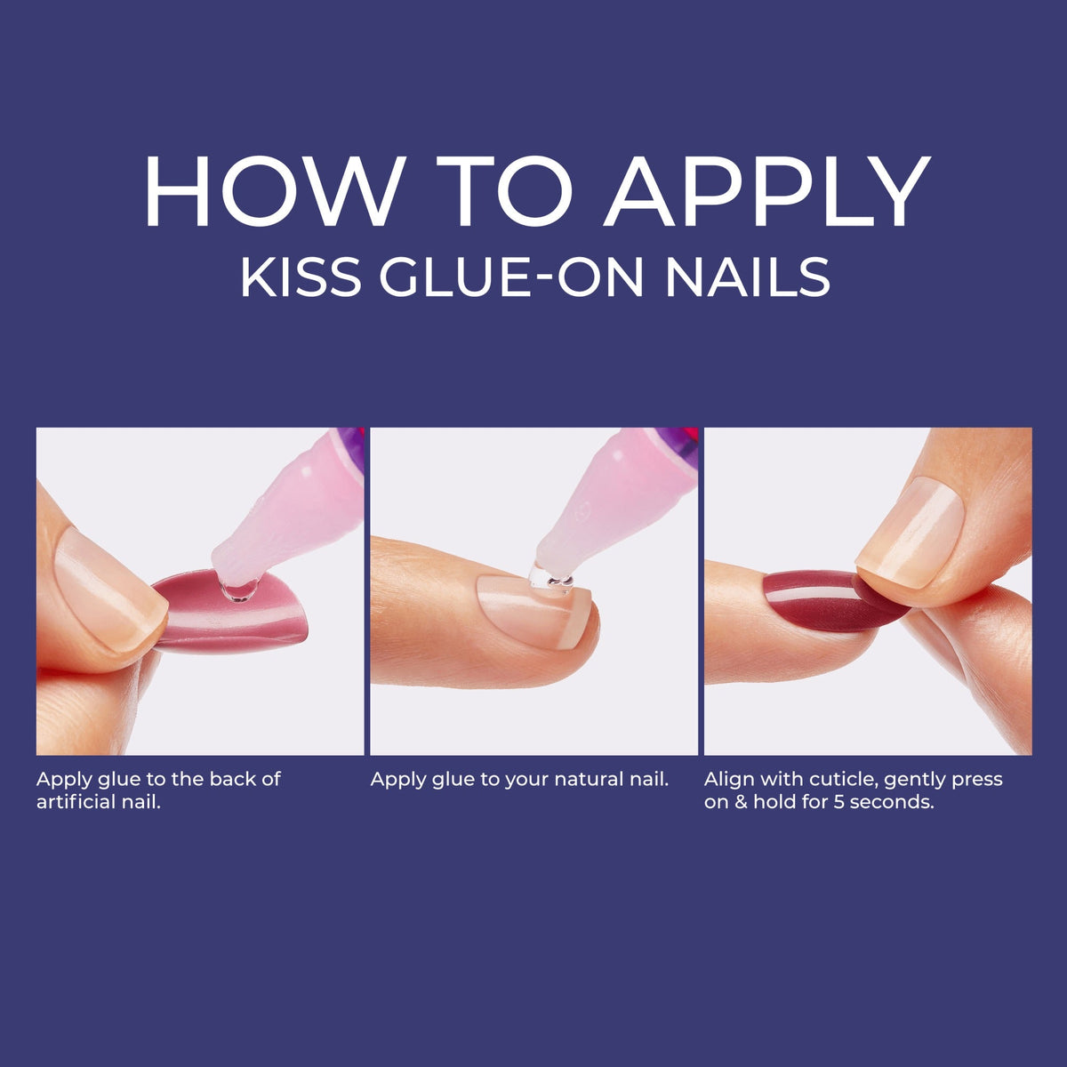Kiss Gel Fantasy Magnetic Press On Glue Nails - Stream