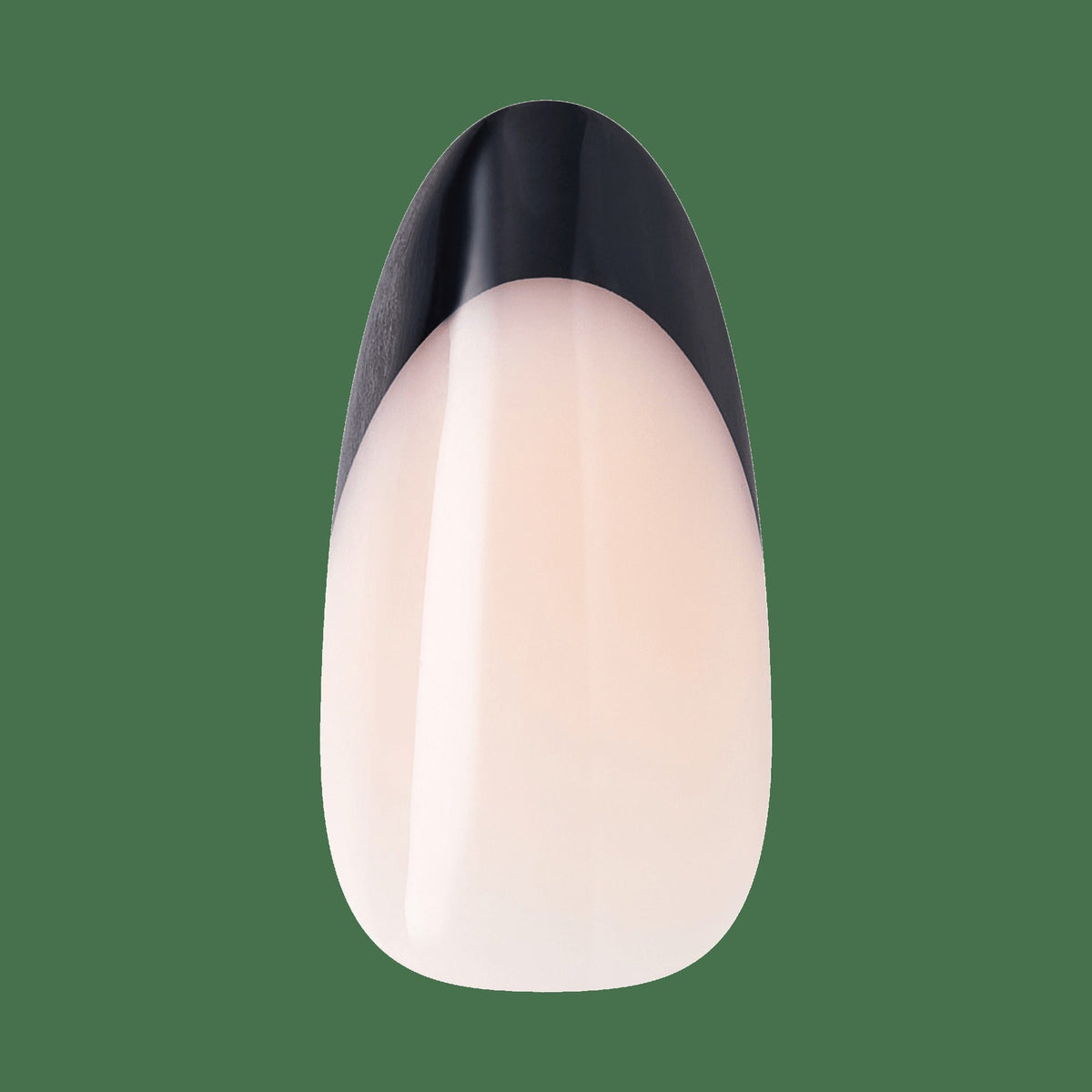 Kiss Core French Press On Fake Glue Nails - Full of Fun | French Tips, Black, Medium, Almond