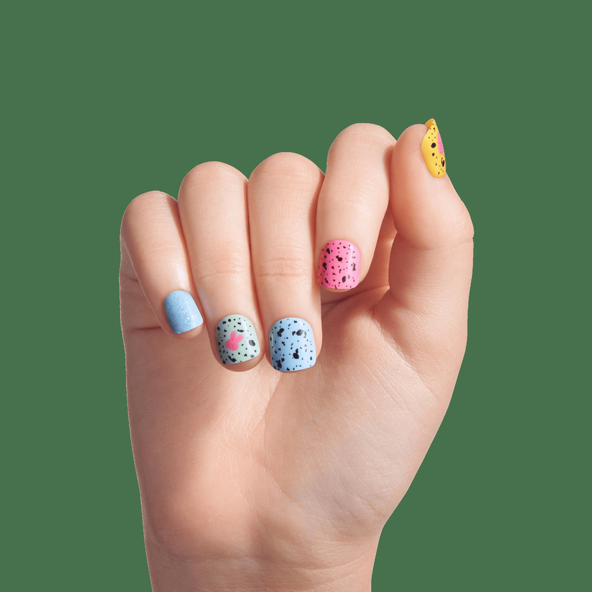 Impress Kids No Glue Fake Press On Nails - Fluffy Tails | Design, Multicolor, Kids, Squoval, Manicure