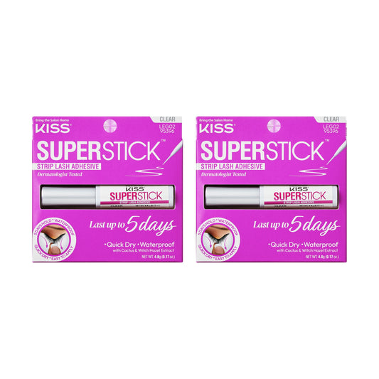 Kiss SuperStick Strip Lash Adhesive - Clear 2-Pack