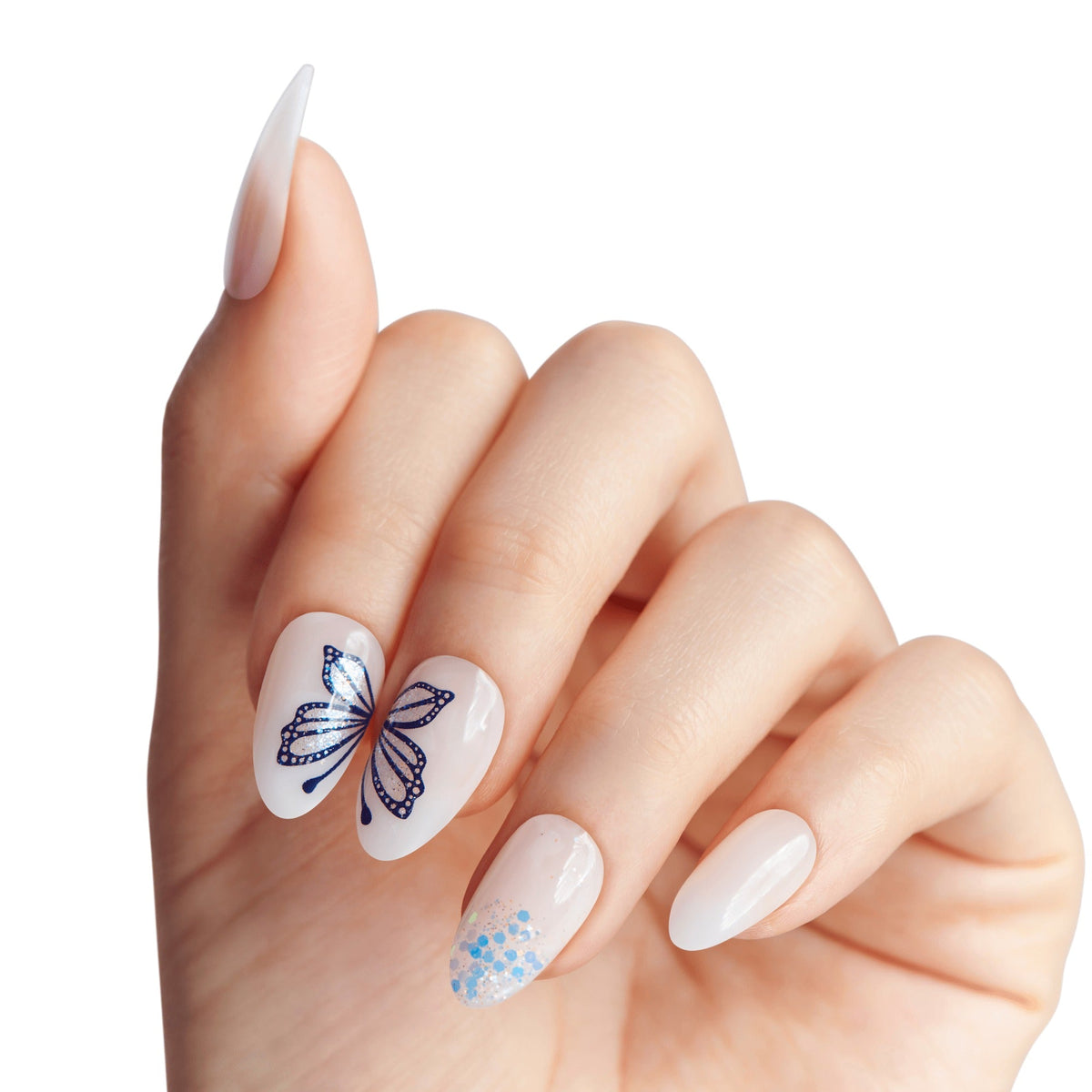 Impress Design Press On Nails - Too Sweet | Design, White, Medium, Almond, Manicure