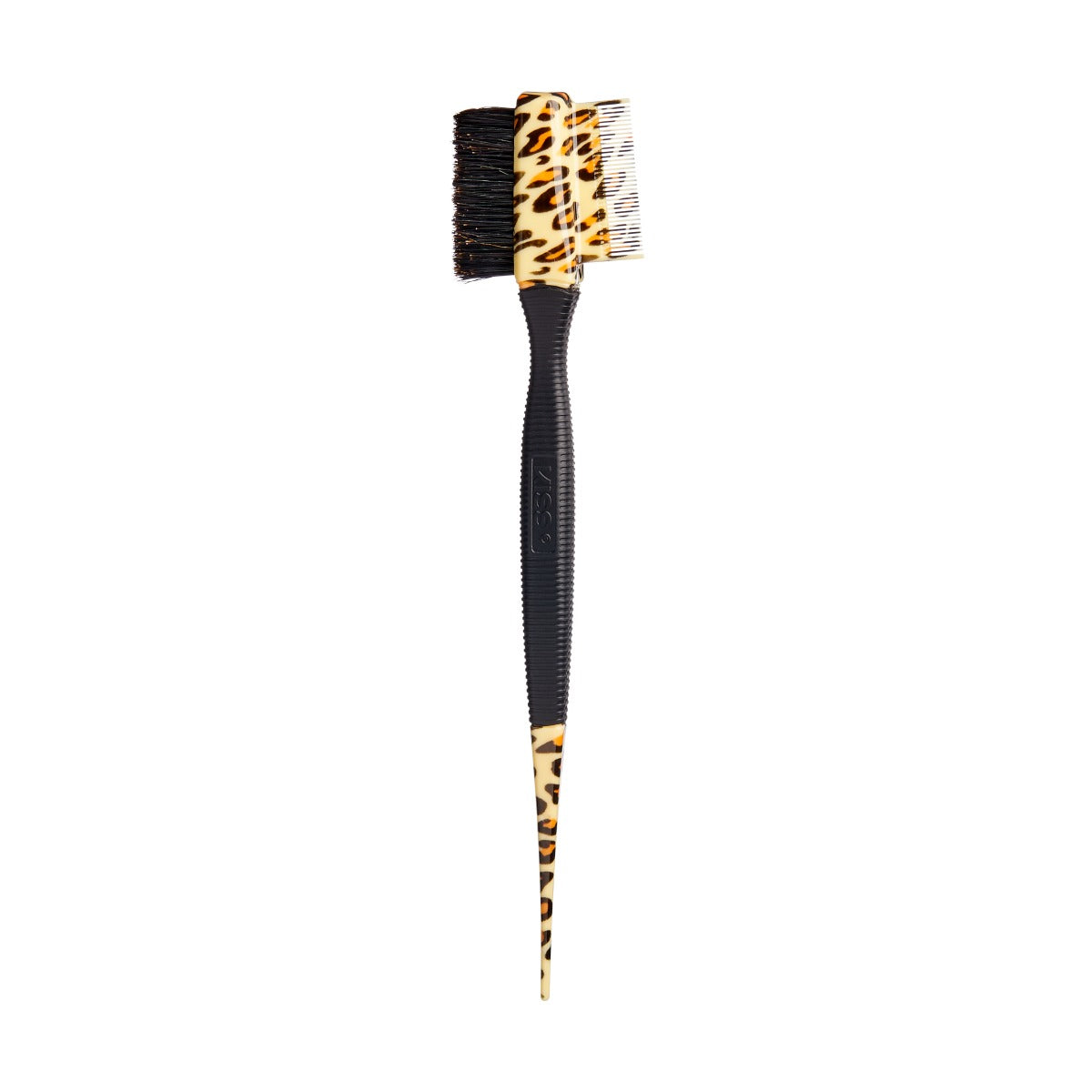 Kiss Colors & Care Edge Brush with Case | Edge Styling Brush, Baby Hair Brush, Edge Control Brush, Parting Comb, Protective Case
