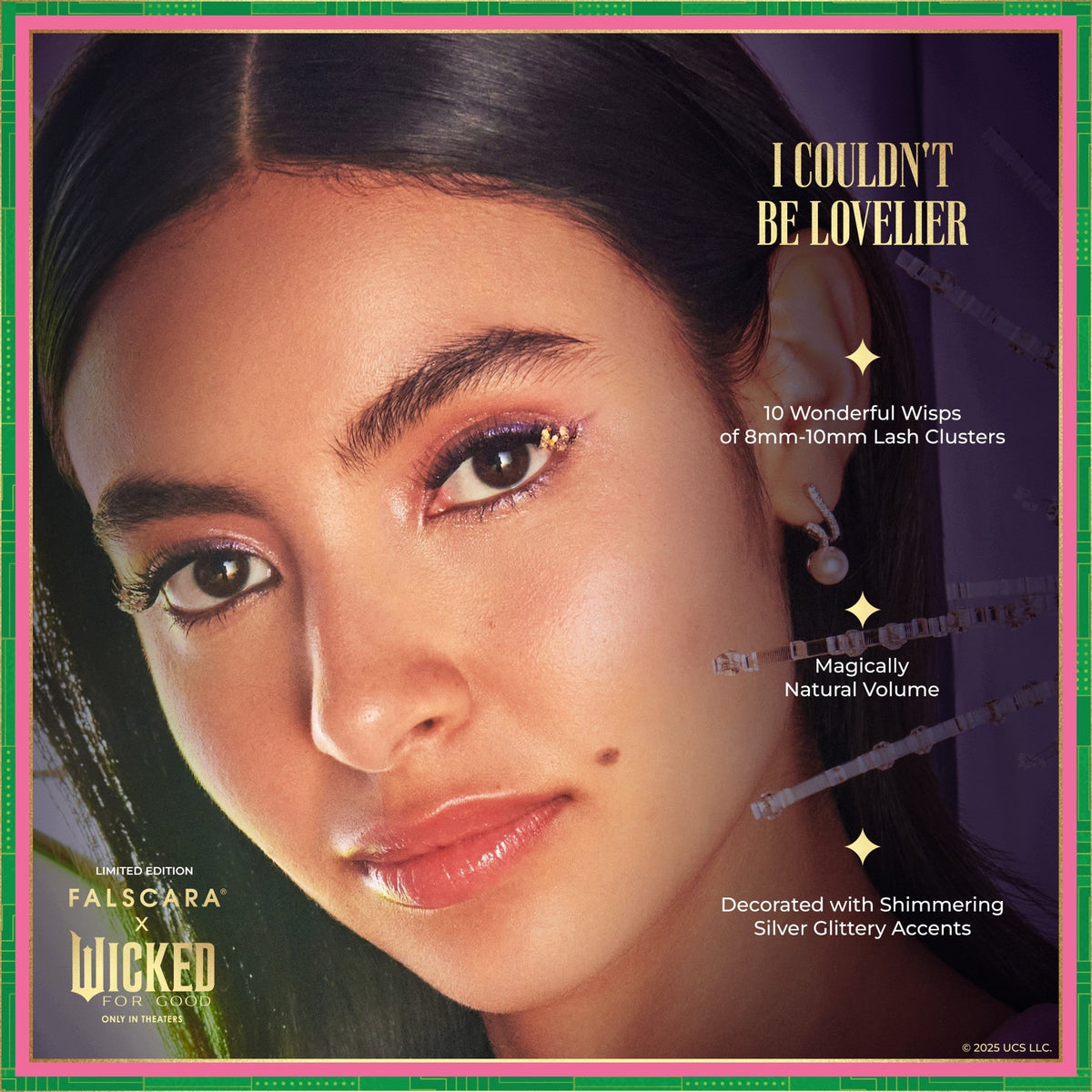 Falscara X WICKED: FOR GOOD | I Couldn't Be Lovelier | DIY False Lash Extensions, Natural, Cluster Lash, Wispy Lashes, 10 Wisps, 8mm-10mm