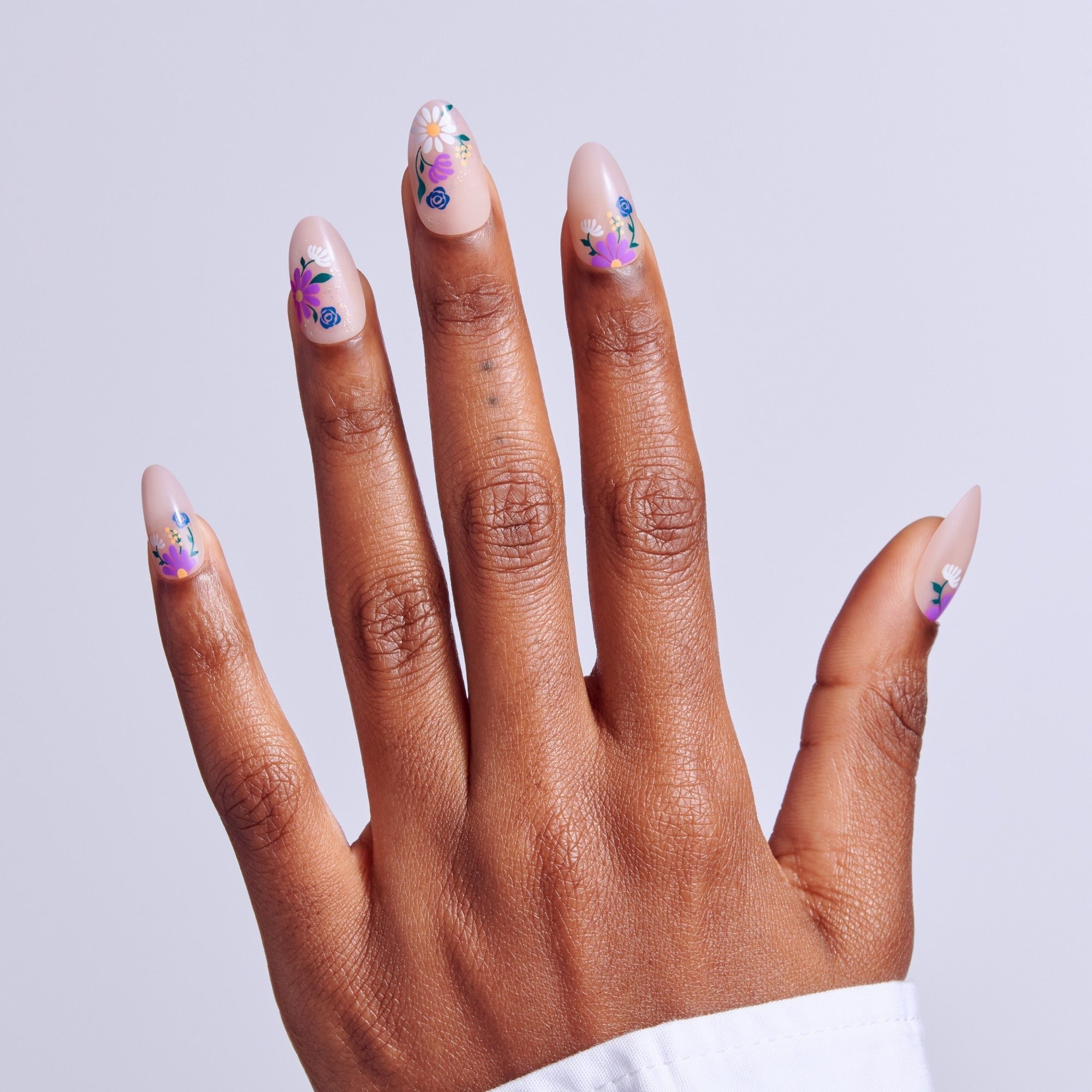 Kiss Core Design Press On Fake Glue Nails - Stay In Touch | Design, Multicolor, Medium, Almond