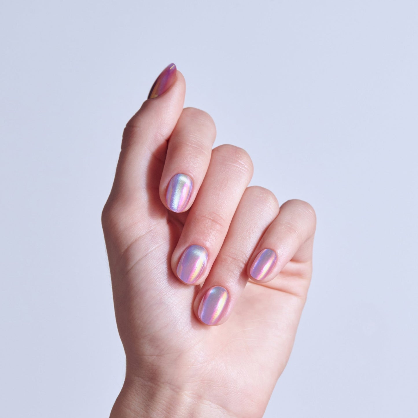 Kiss Glam Embellished Press On Fake Glue Nails - One n Only | Design, Pink & Purple, Short, Round