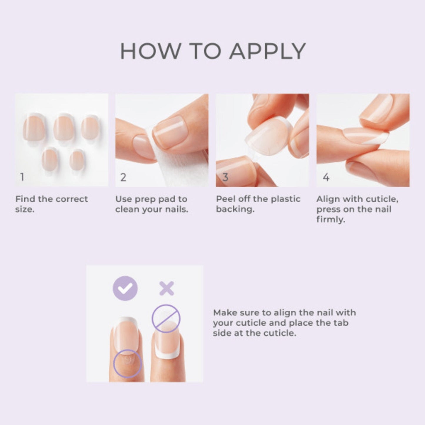Impress Design No Glue Fake Press On Nails - Chic French | French Tips, White & Neutral, Short, Squoval, Manicure