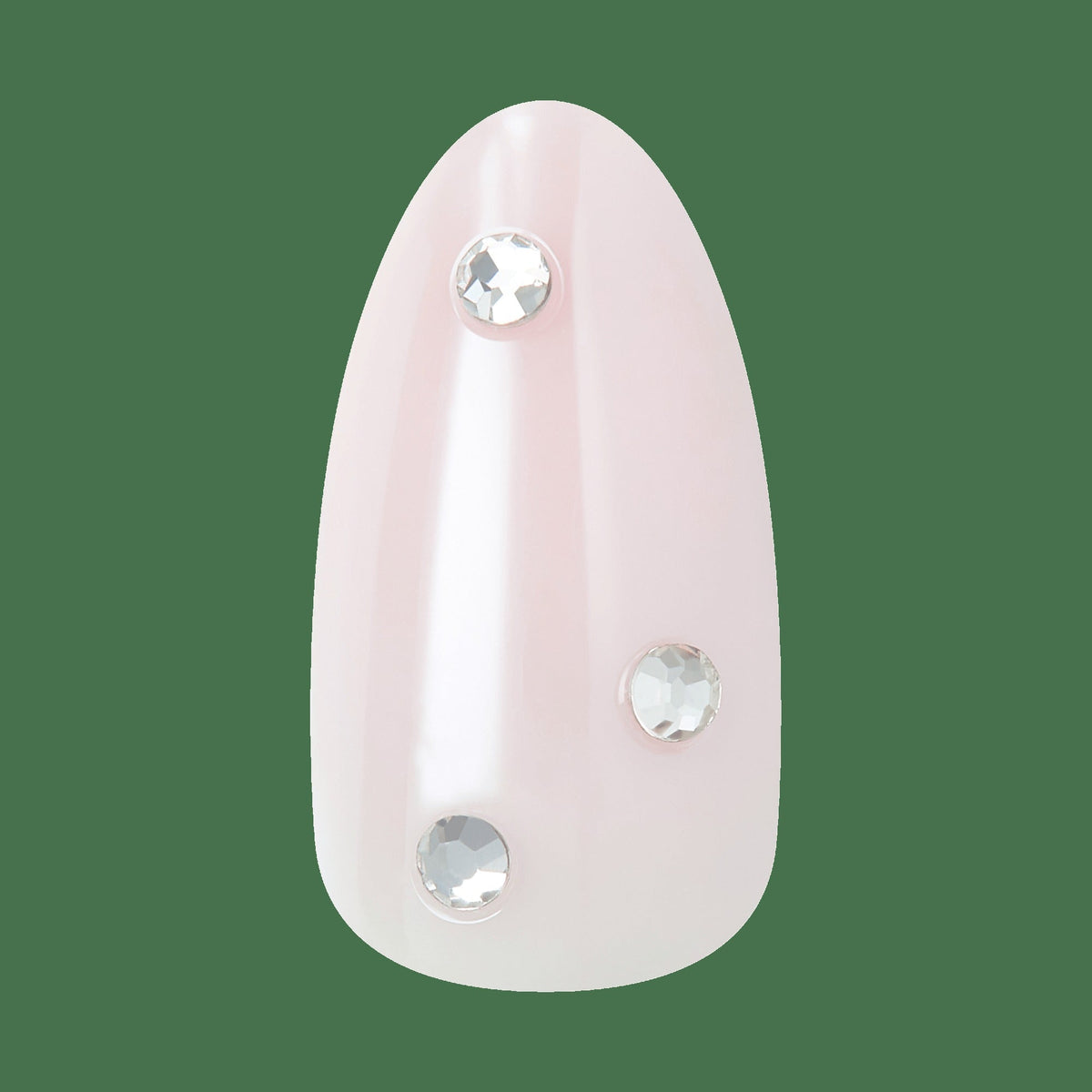 Kiss Glam Jeweled Press On Fake Glue Nails - Candy Dust | 3D & Jeweled, Pink, Medium, Almond