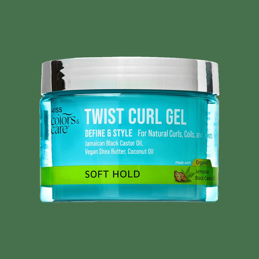 Kiss Colors & Care Twist Curl Gel | Soft Hold, Define & Style, 6 oz, Hair Care