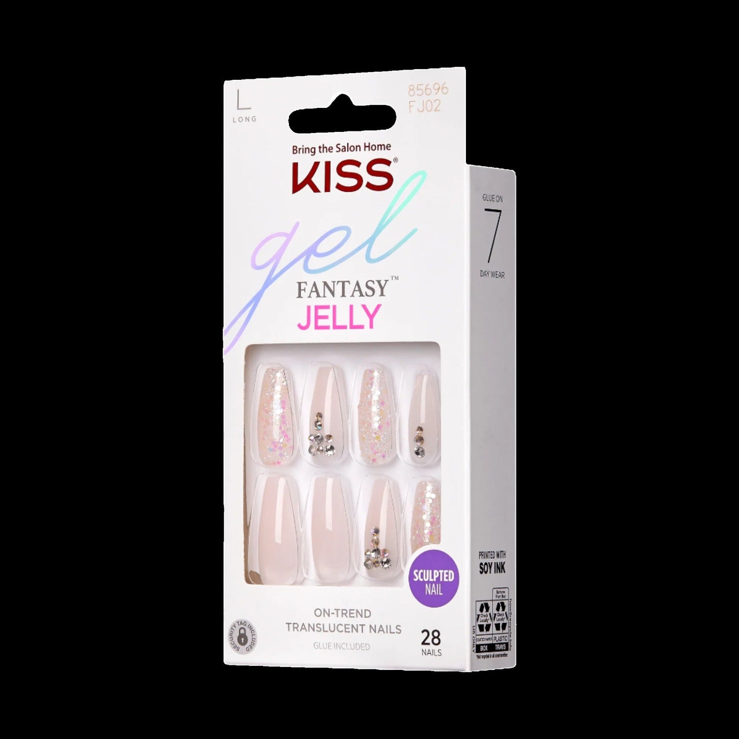 Kiss Gel Fantasy Jelly Press On Glue Nails - Jelly Juice