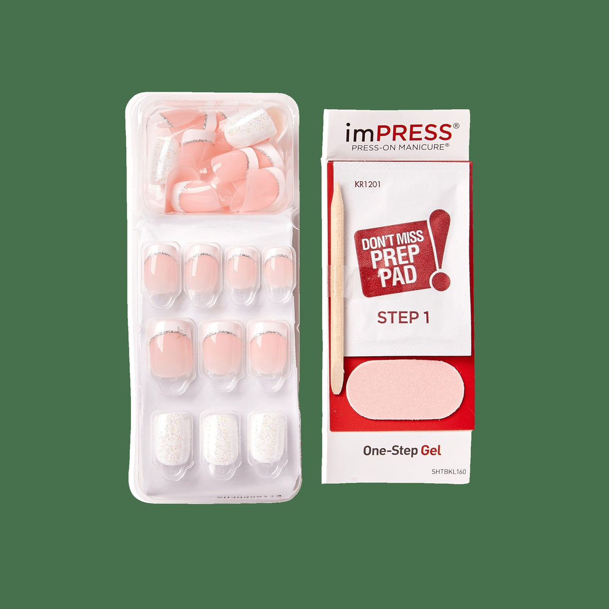 Impress Design No Glue Fake Press On Nails - My Mani | French Tips, White & Neutral, Petite, Squoval, Manicure