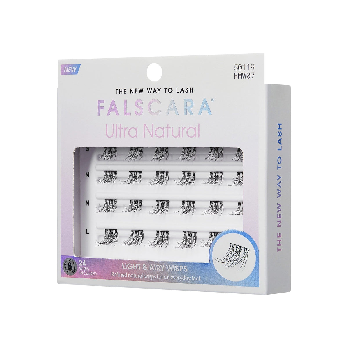 Falscara Ultra Natural Multipack | DIY False Lash Extensions, Natural, Cluster Lash, Wispy Lashes, Light & Airy, 24 Wisps, 8mm-12mm