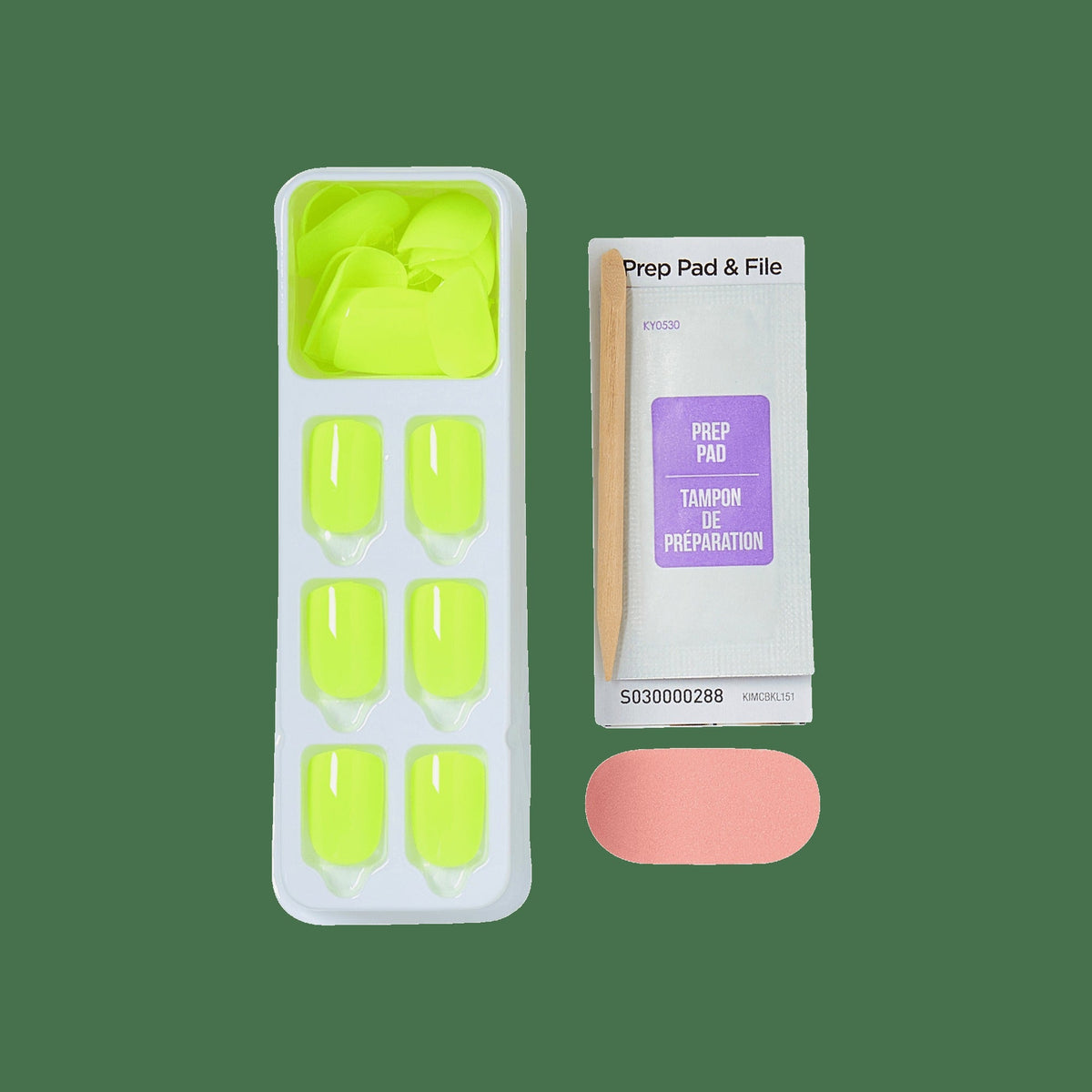 Impress Color No Glue Fake Press On Nails - Brillix | Solid, Yellow, Short, Squoval, Manicure