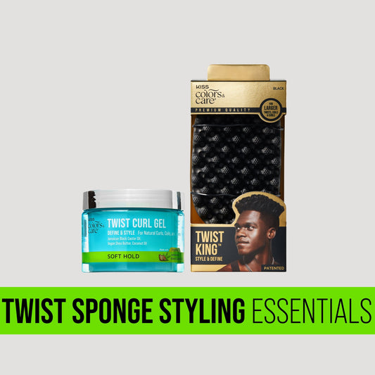 Kiss Colors & Care Twist Sponge Styling Essentials Bundle