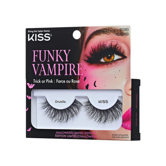 Kiss Halloween False Eyelashes - Drusilla | 1 Pair, Strip Lashes, 16mm