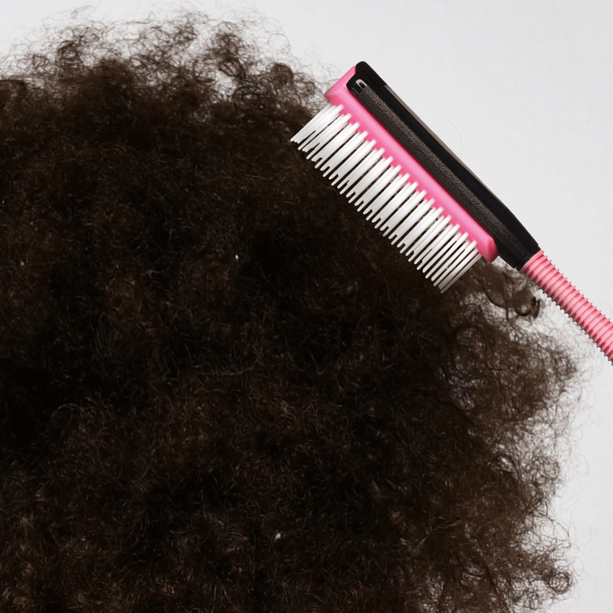 Kiss Colors & Care Mini Non-Slip Soft Bristle Detangling Brush - Pink | Detangling Brush, Curl Brush