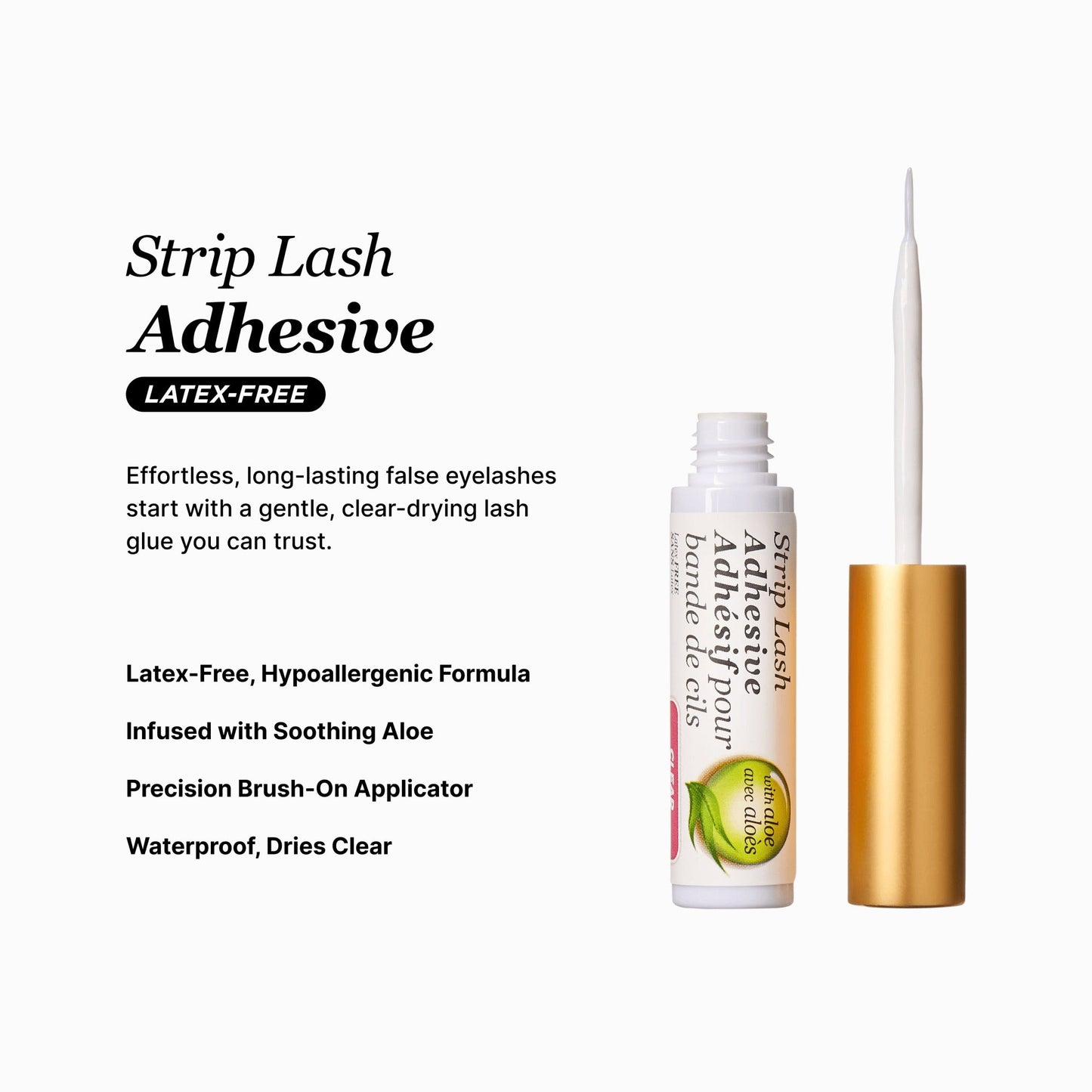 Kiss Strip Lash Adhesive - Clear | False Eyelash Glue, Strip Lash Adhesive, Latex Free