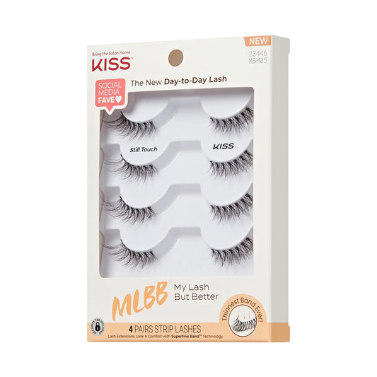Kiss My Lash But Better False Eyelashes 4-Pair Multipack - Still Touch | 4 Pairs, Strip Lashes, 7mm-15mm