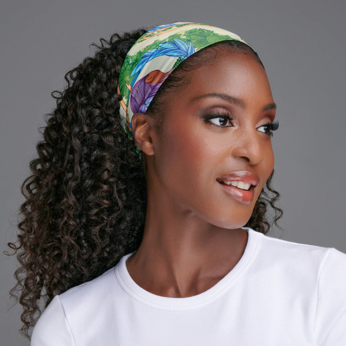 Kiss Colors & Care Limited Edition BIFC Satin Wrap Scarf - Jacques Agbobly | Head Scarf, Hair Scarf, 60"L x 16"W, Hair Accessories