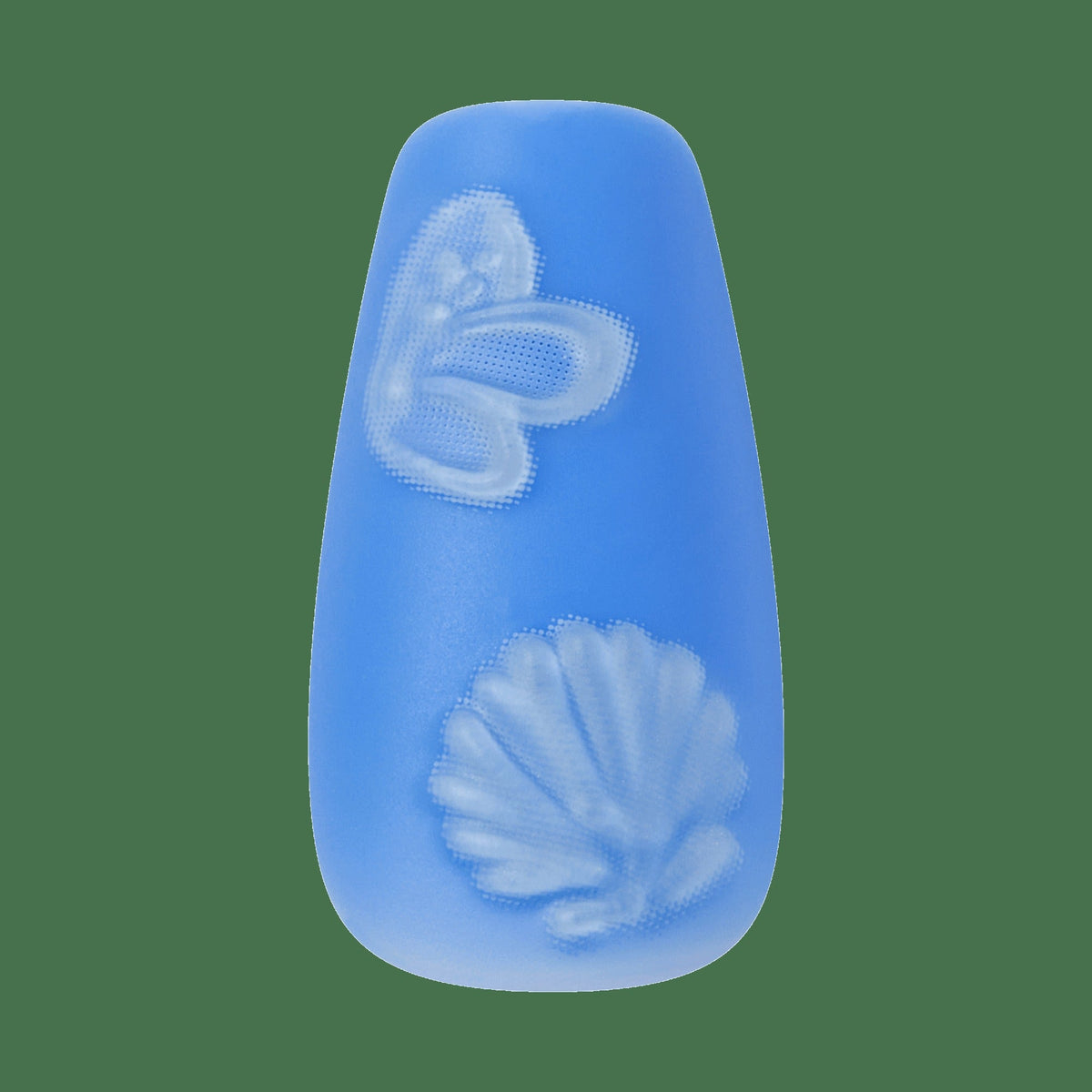 Kiss Glam Jeweled Press On Fake Glue Nails - Sunseeker | 3D & Jewel Design, Blue, Medium, Coffin
