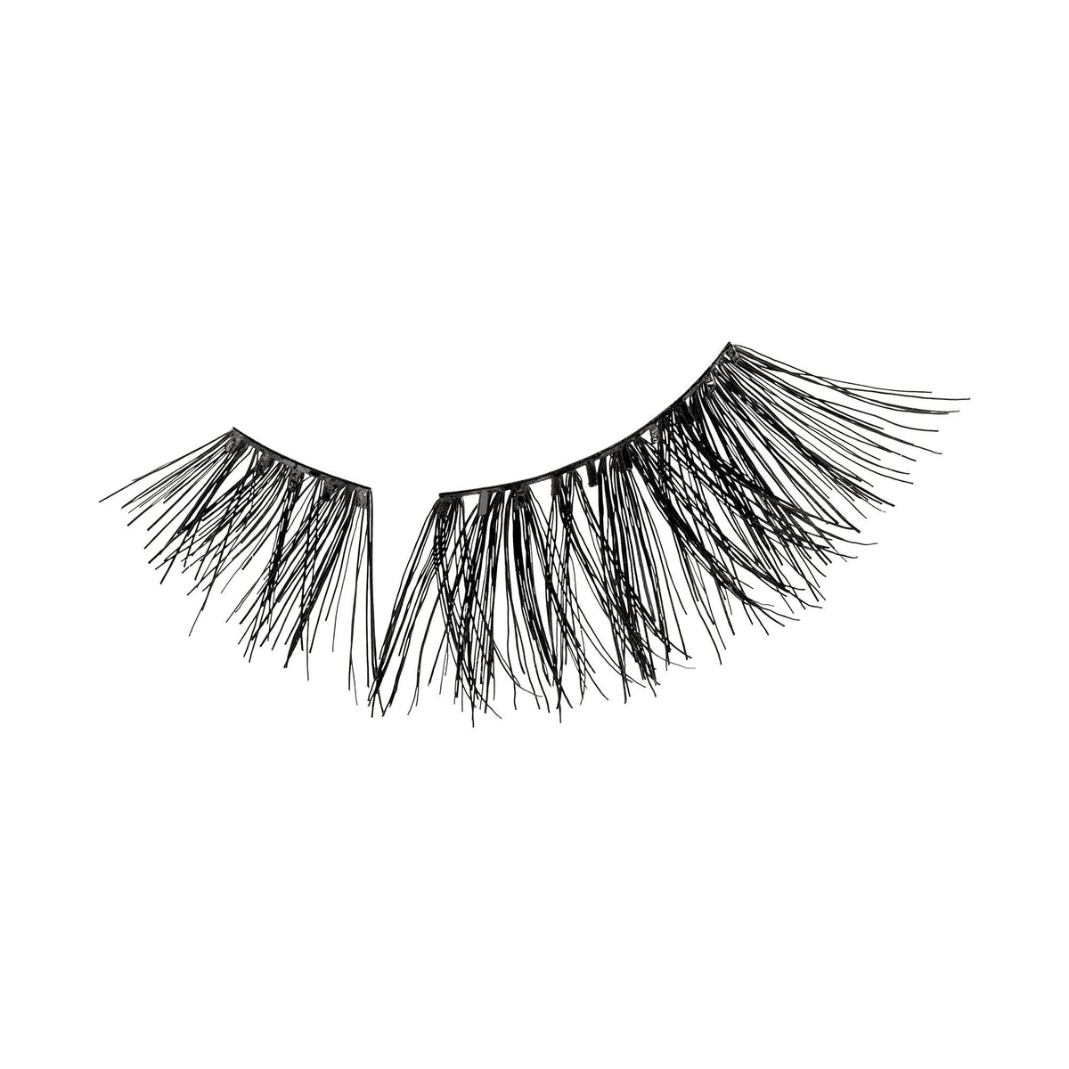 Impress Falsies easy tab Pre-Glued False Eyelashes - Demi Wispy | 1 Pair of Half Lash & 2 Lash Clusters, 8mm-13mm