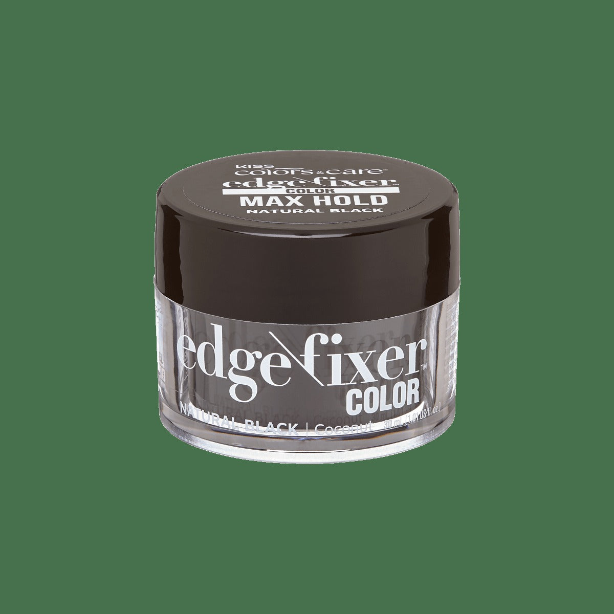 Kiss Colors & Care Edge Fixer Color Gel - Natural Black | Edge Control, Baby Hair Gel, Maximum Hold, Travel Friendly, 30 ml, Hair Care
