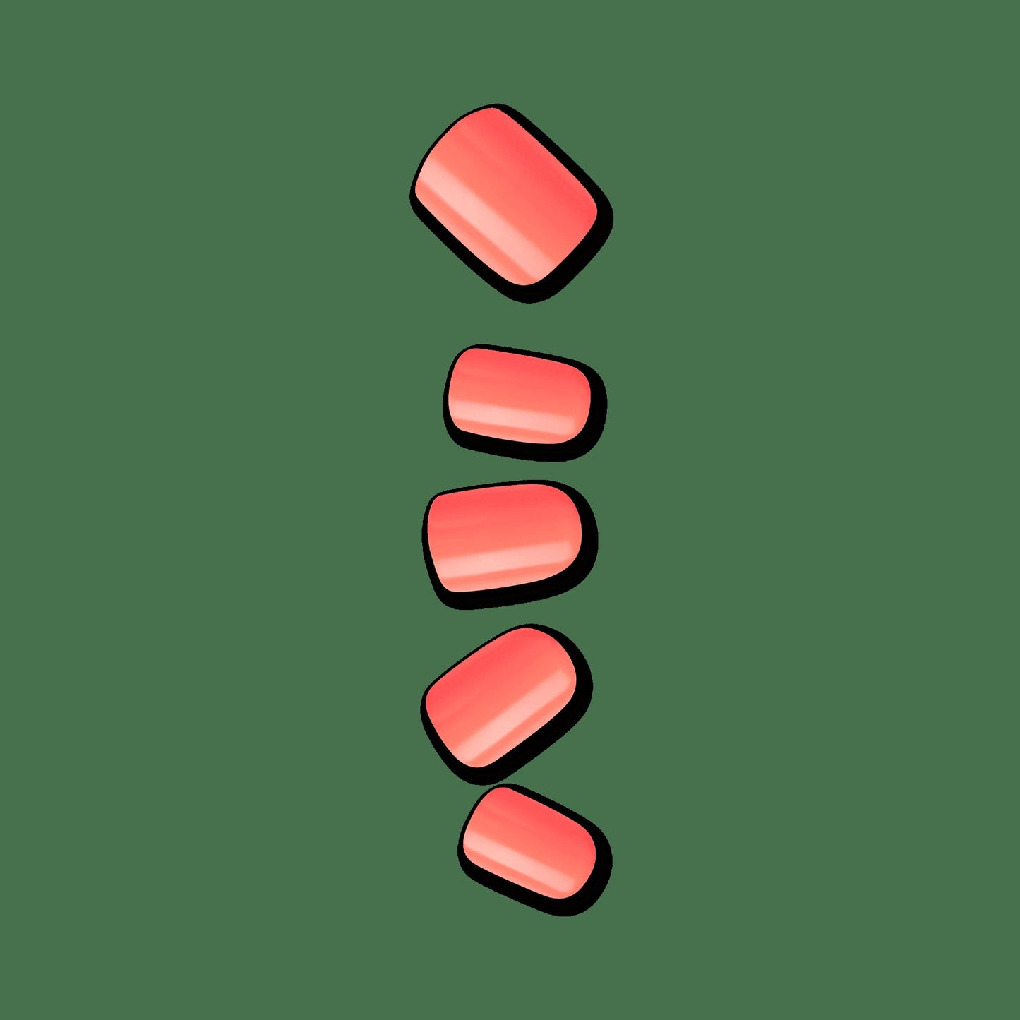 Impress Color No Glue Fake Press On Nails - Happier Vibes | Solid, Orange, Short, Squoval, Manicure