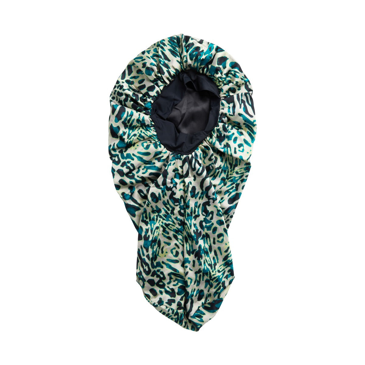 Kiss Colors & Care Crepe Satin Reversible Braid Bonnet - Exotic Leopard | Silk Bonnet, Sleep Bonnet, 24in Long, Hair Accessories