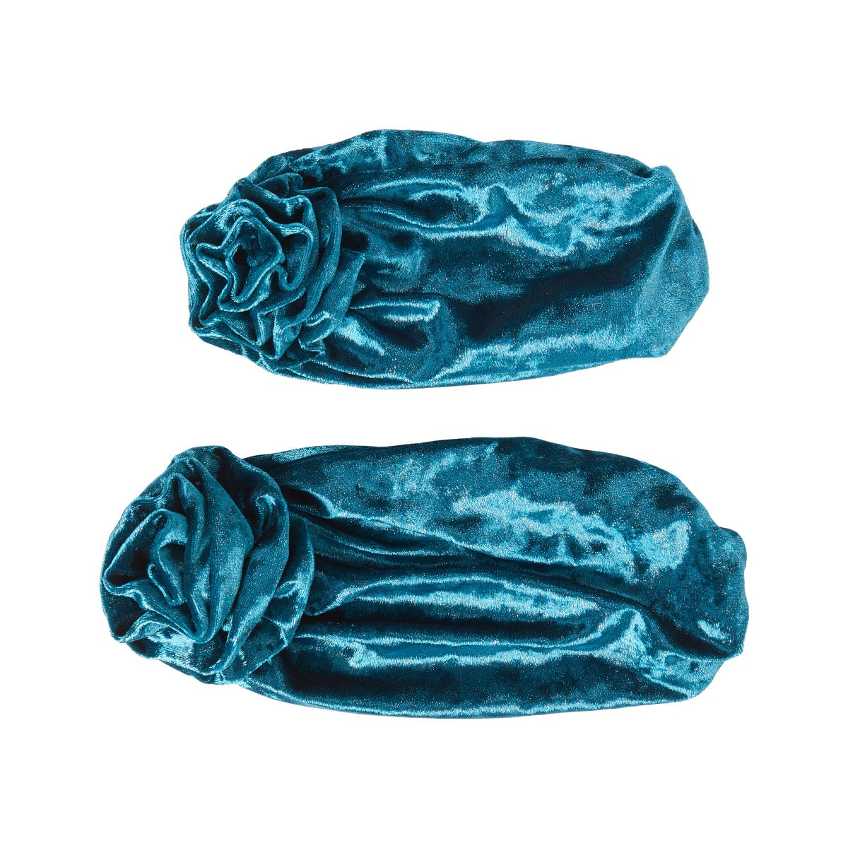 Kiss Colors & Care Mommy & Me Pre-Tied Top Knot Turban Set - Blue | Mom & Toddler, Velvet, Hair Turban, 2 pc, Hair Accessories
