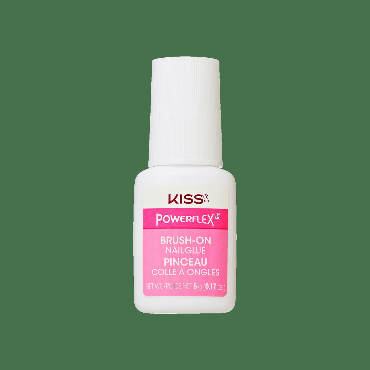 Kiss PowerFlex Brush-On Fake Nail Glue - 0.17 oz. | Nail Adhesive, Press-On Glue, Applies Like Polish, Lasting Wear
