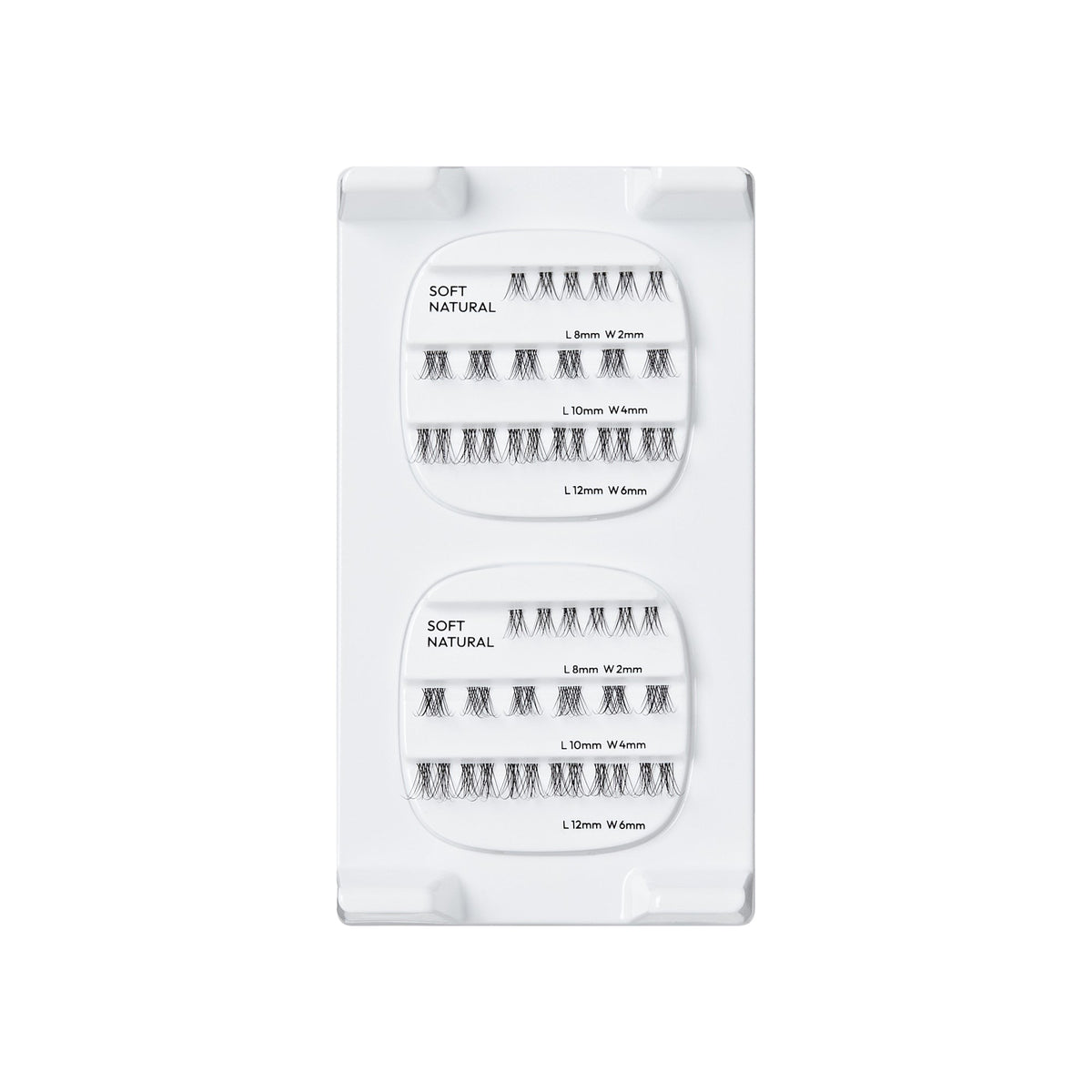 Falscara Studio Mini Refill Pack - Soft Natural | DIY False Lash Extensions, Cluster Lash, Wispy Lashes, 36 Wisps, 8mm-12mm