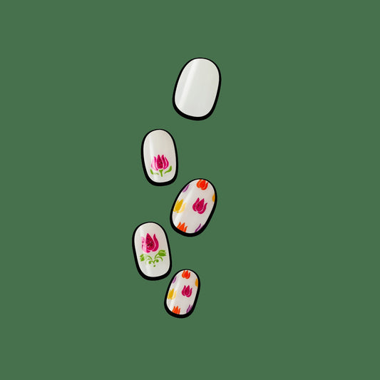 WICKED X Impress | Beautifical | Design, White, Medium, Oval, Manicure